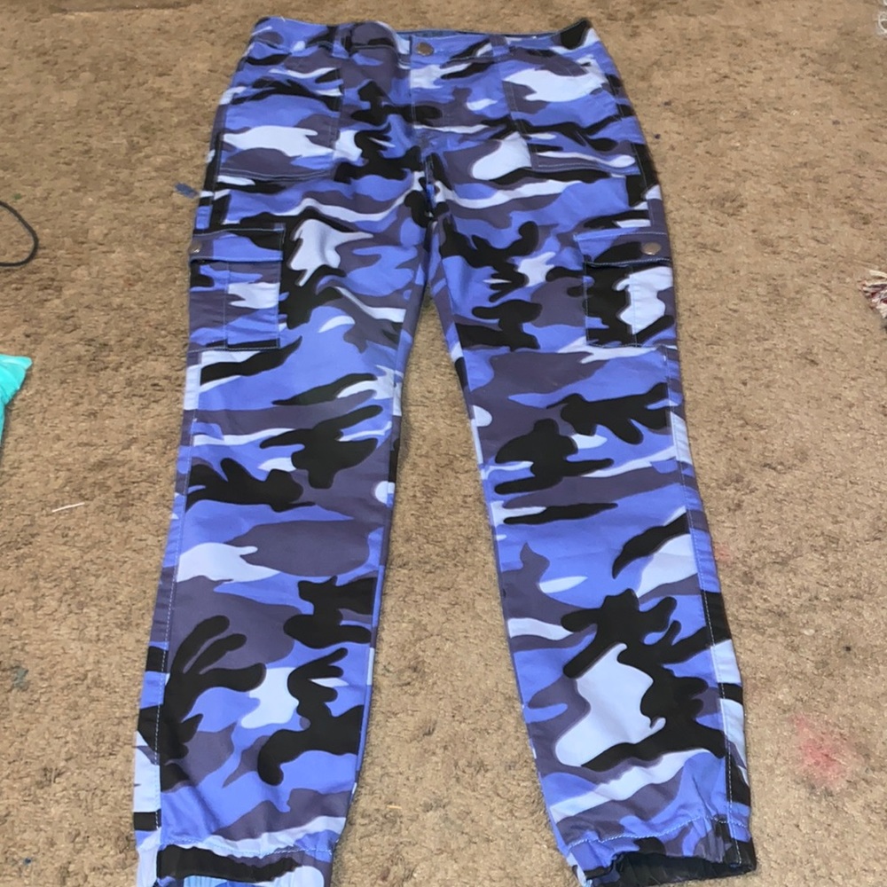 Blue camo Baggy Jeans